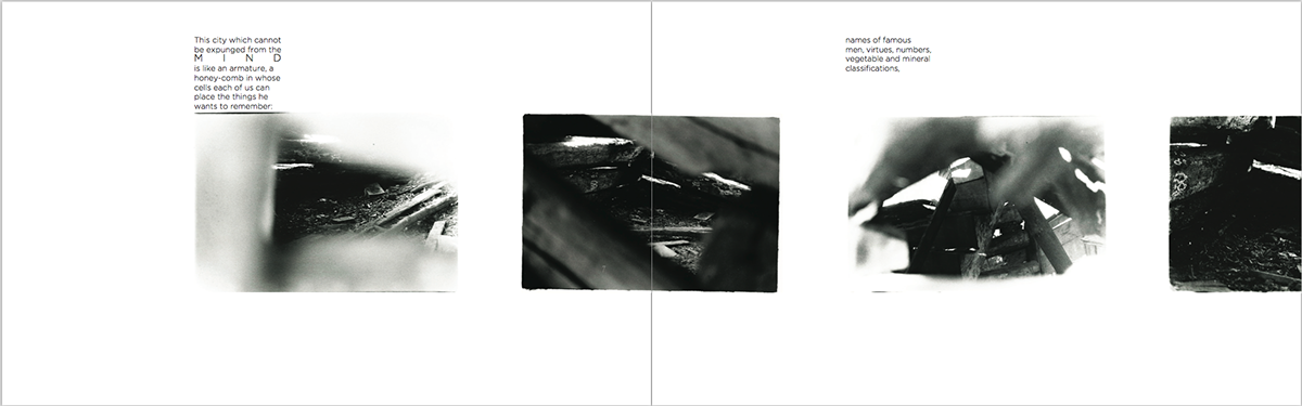 Adobe Portfolio type book format text black and white photo 35mm