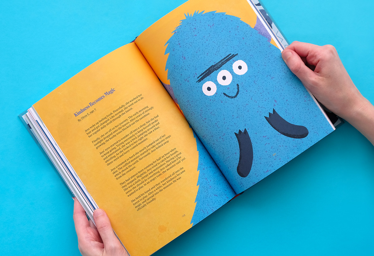 book children design drawings ILLUSTRATION  kids make believe monsters print Story Book