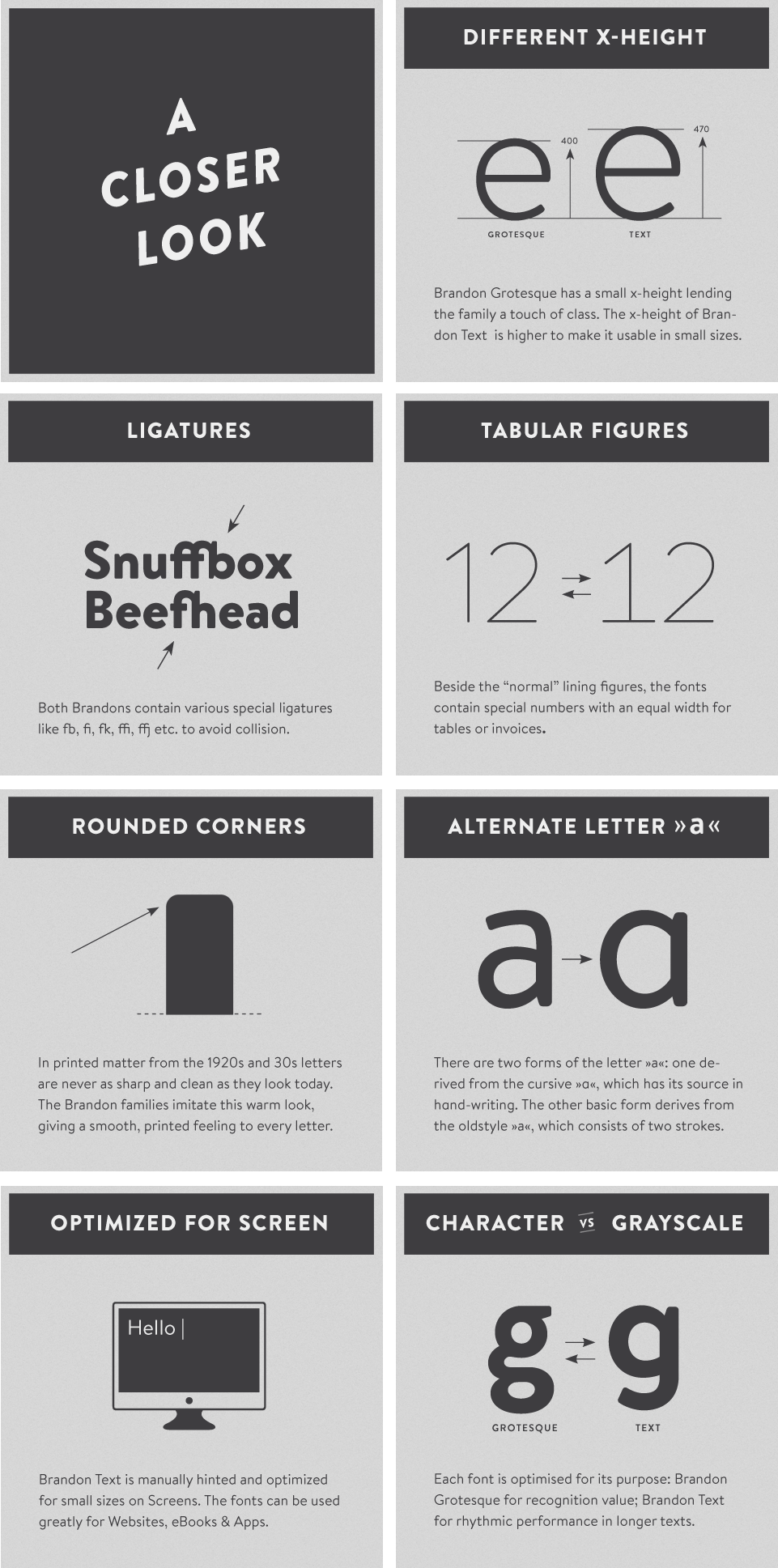 Brandon Text  Brandon Grotesque  font  typeface  HVD Fonts brandon  sans  geometric  webfonts  webdesign