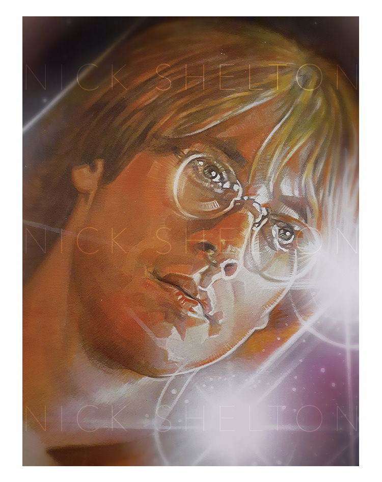 acrylic airbrush colored pencil Drawing  Drew Struzan ILLUSTRATION  Iwata portrait poster prismacolor