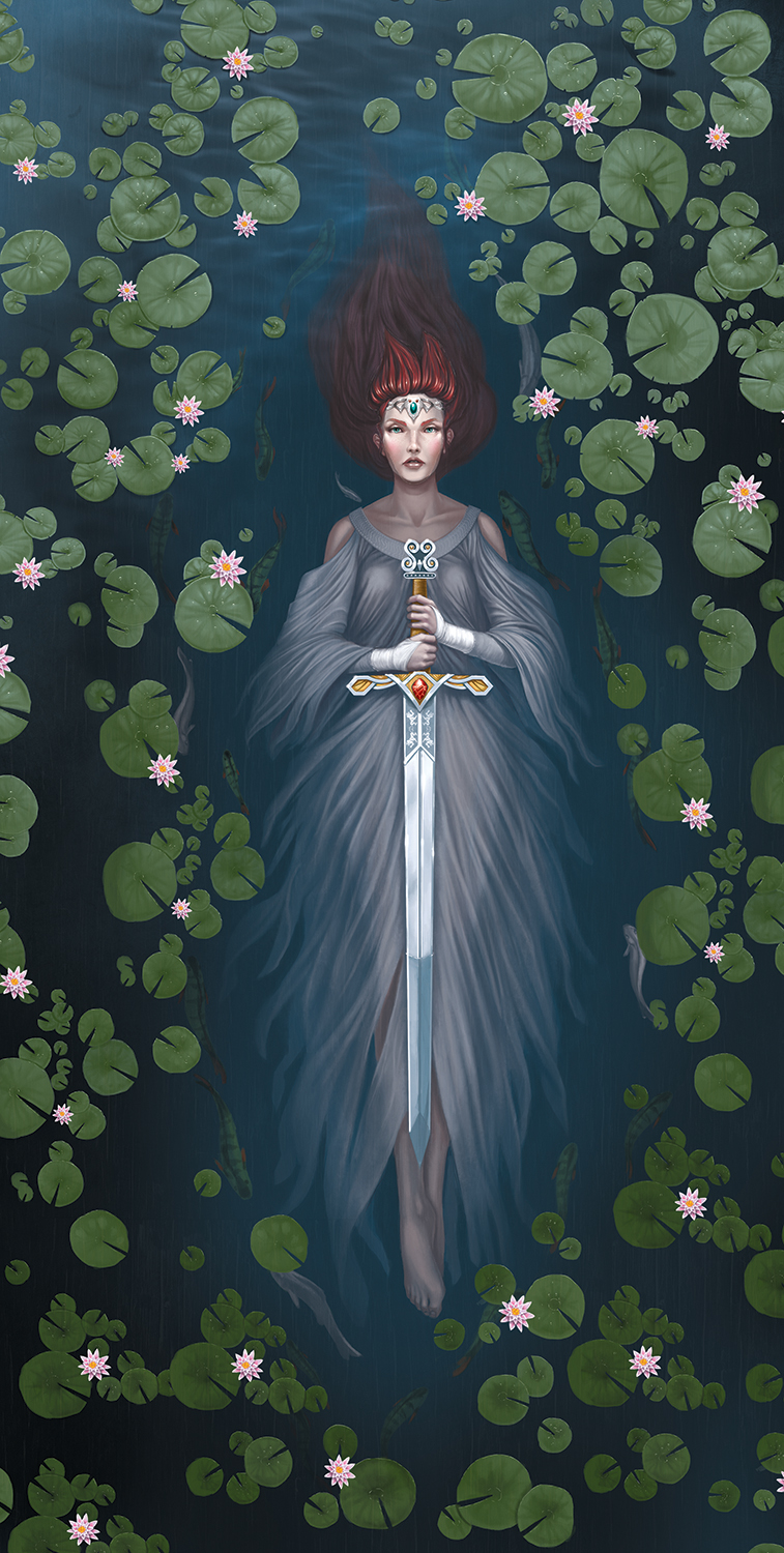 Lady of lake excalibur ILLUSTRATION  art