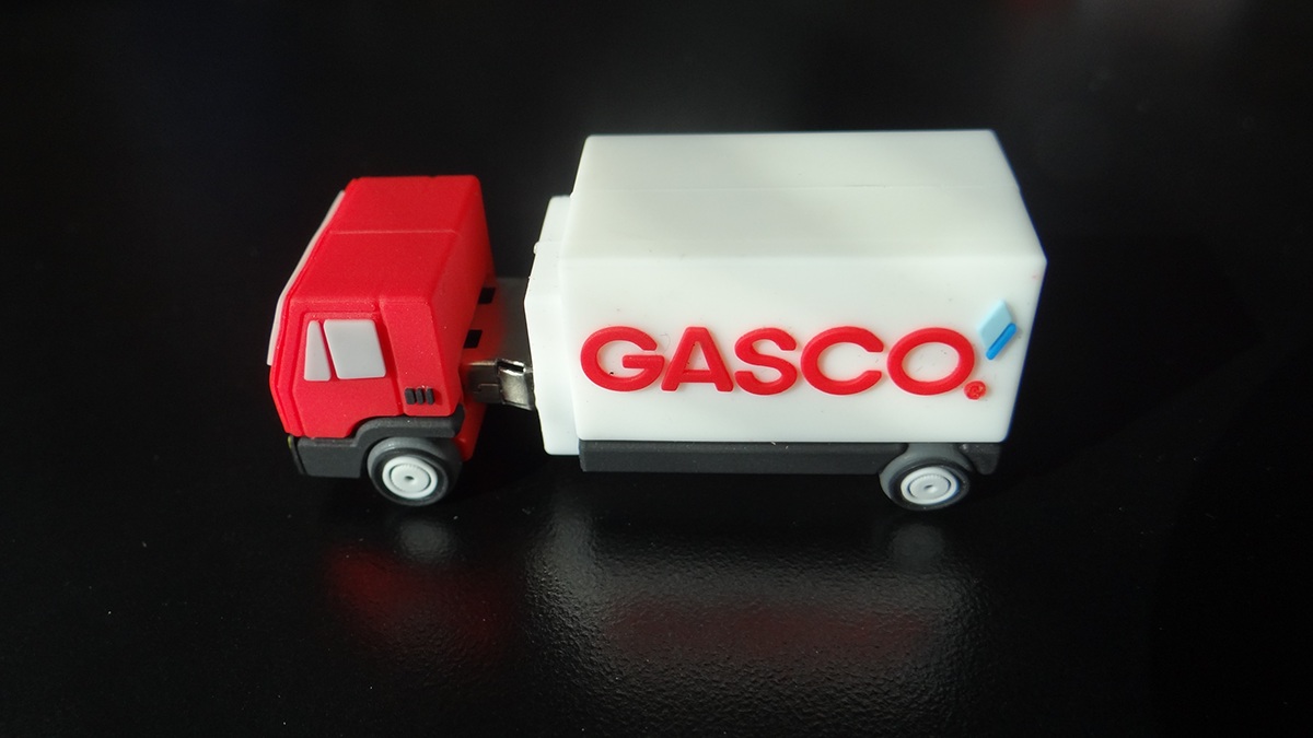Gasco Pendrive pendrive usb brand camion miniatura MINI Gasco 3D cinema4d