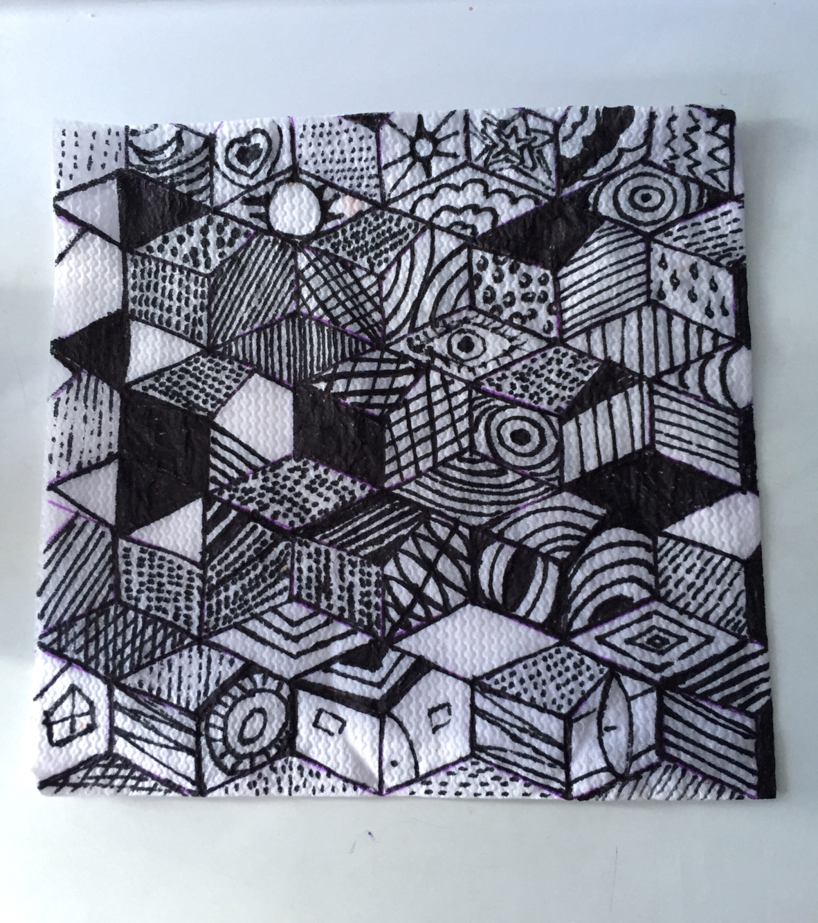 pattern black and white dimensional drawings