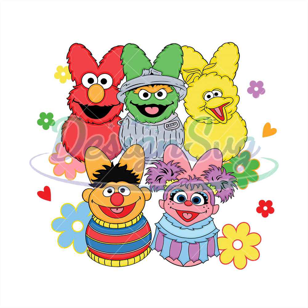 cartoon digital illustration Character design  Easter bunny ILLUSTRATION  sesame street cookie monster Muppets Oscar the Grouch