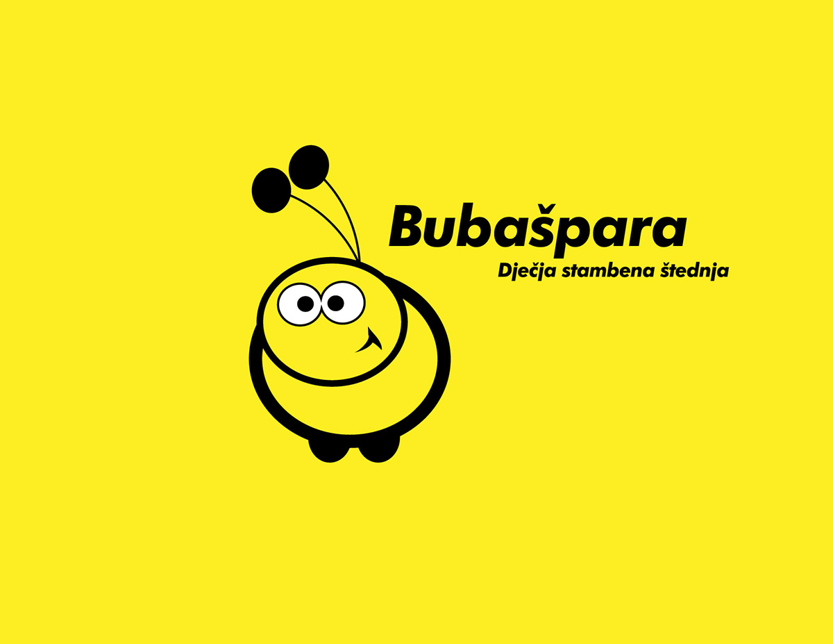 Adobe Portfolio Mascot cartoon yellow bug funny comic beatle vector saving child Bank toy