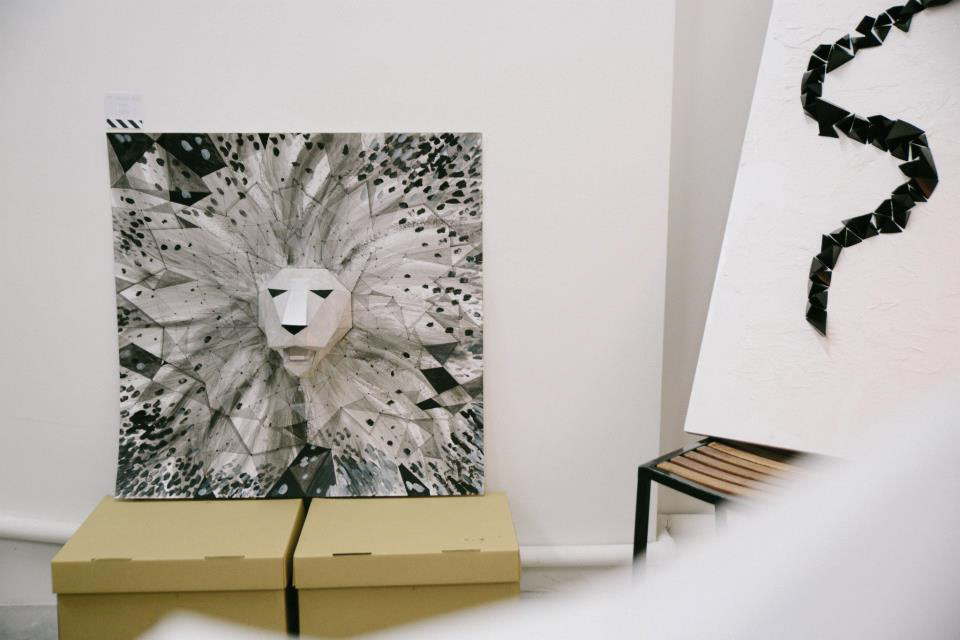 lion head paint paper sculpture Collaboration experiment neue artisan nabihah huda xd 