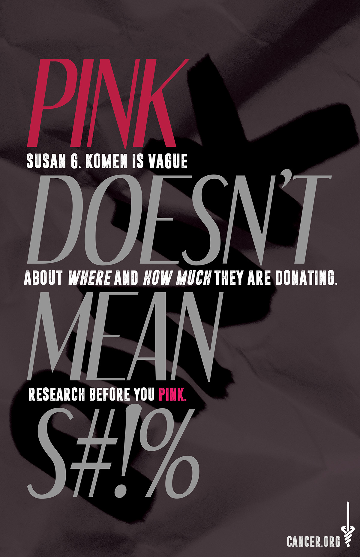 CCAD breast cancer awareness ad campaign American Cancer Society Susan G. Komen for the cure billboard print ad Poster Design Heidi Clifford Adobe Photoshop social awareness breast cancer