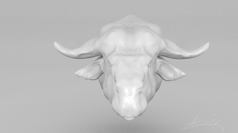 computer graphics modellazione 3D  Black Buffalo animals 3d sculpting bufalo