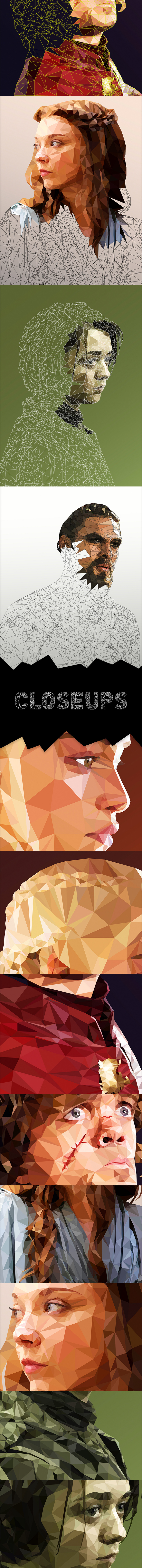 got Game of Thrones Low Poly Polygons portrait