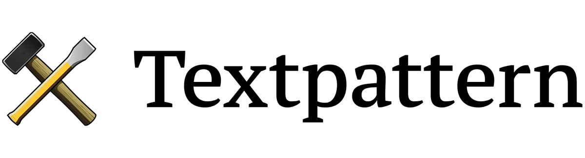 textpattern hammer chisel logo ptserif Opensource