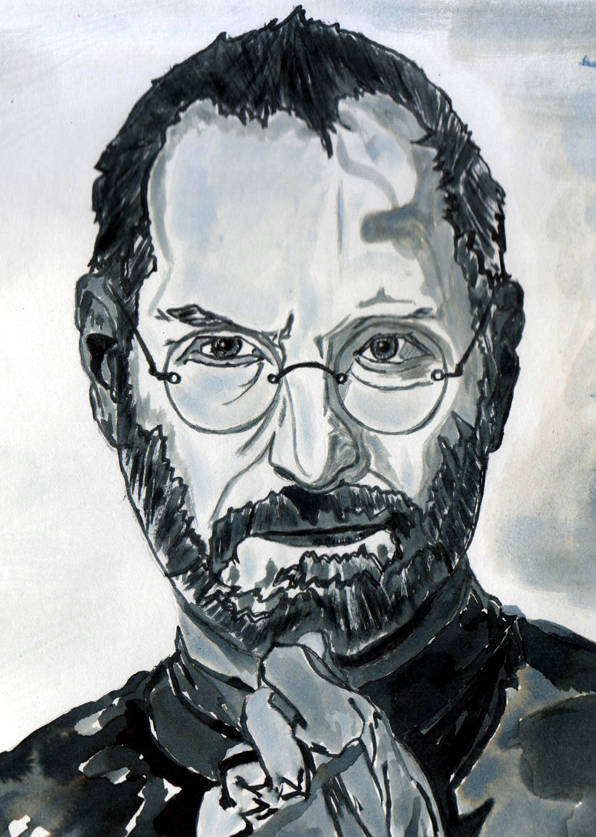 steve Jobs Steve Jobs poster tribute watercolor ink apple