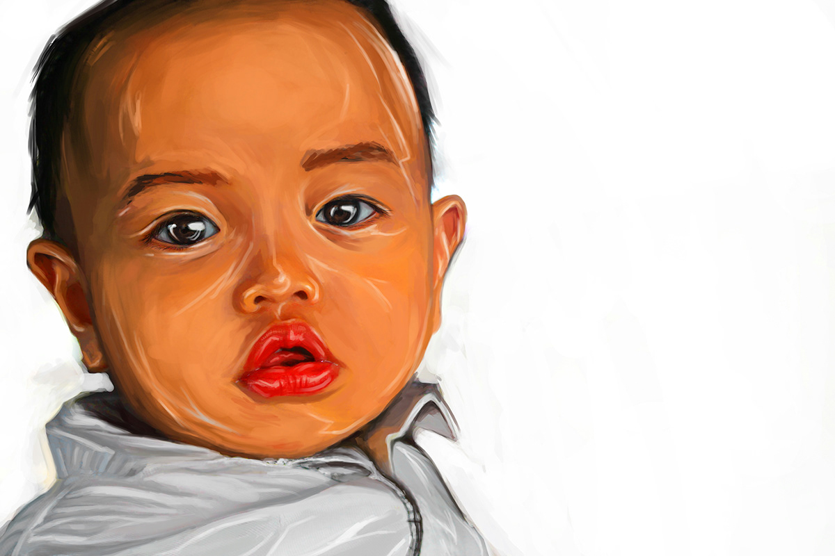 baby painting   digital wacom ILLUSTRATION 