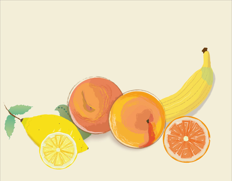 aesthetic drawings Fruit fruits illustrations Illustrator