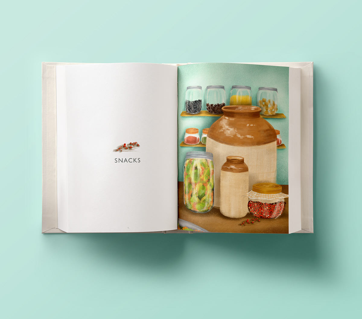 recipe book ILLUSTRATION  publication Procreate ipadpro food illustration book design