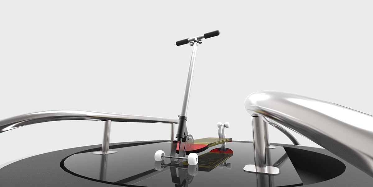 product brand process design industrial DHL deliver Scooter trolley skateboard