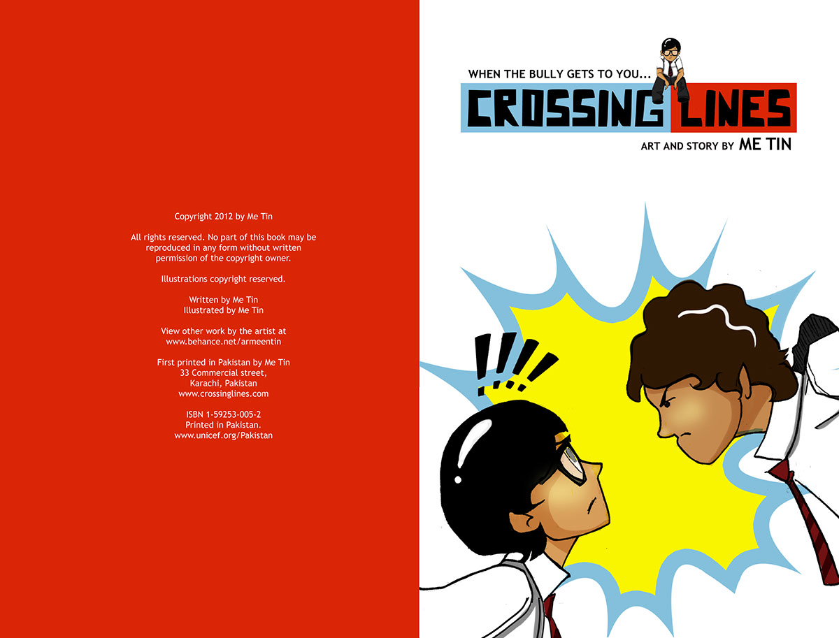 bully crossing lines Graphic Novel comic anti bullying cartoon story Dialogues