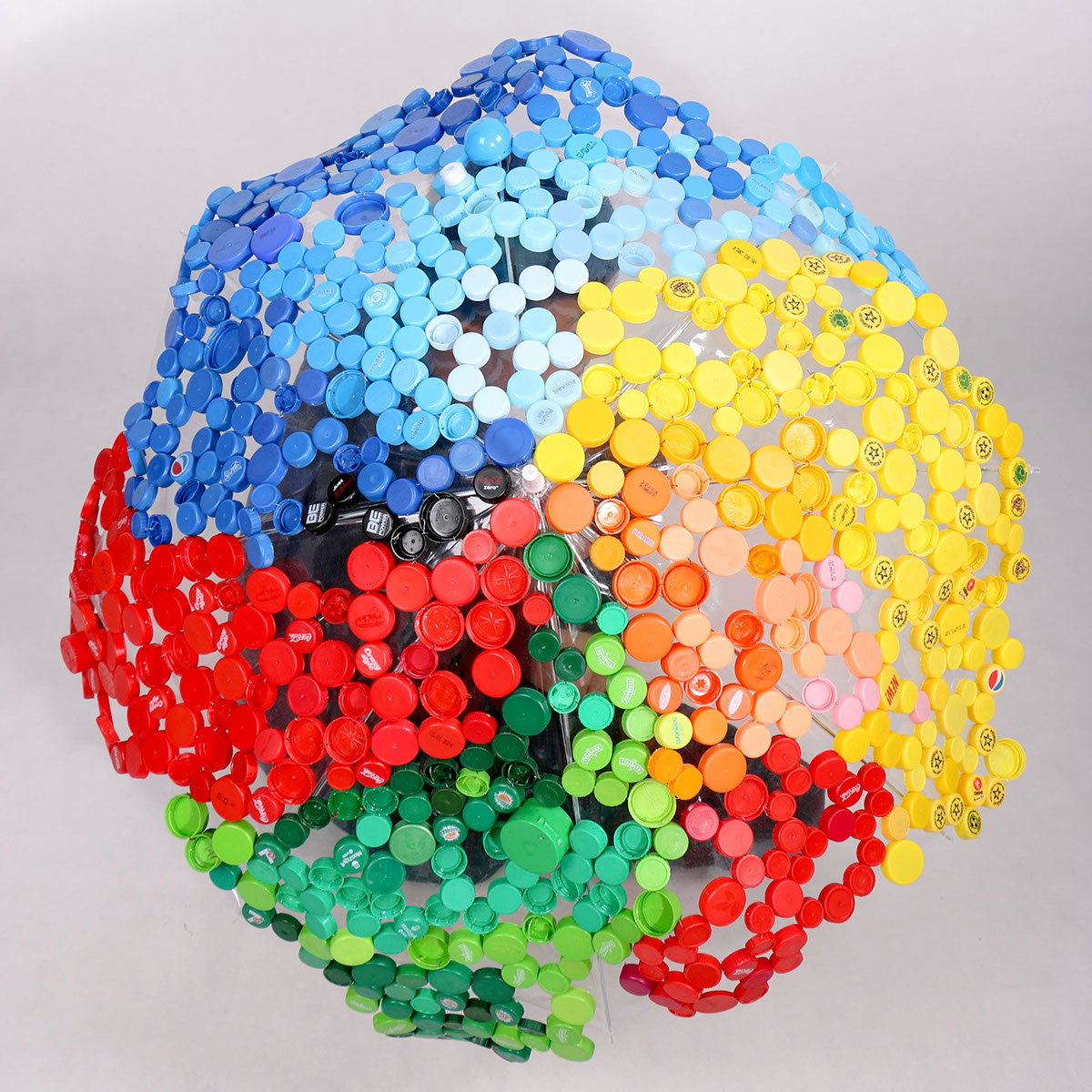 Bottle Caps recycle color art fabric umbrella cover