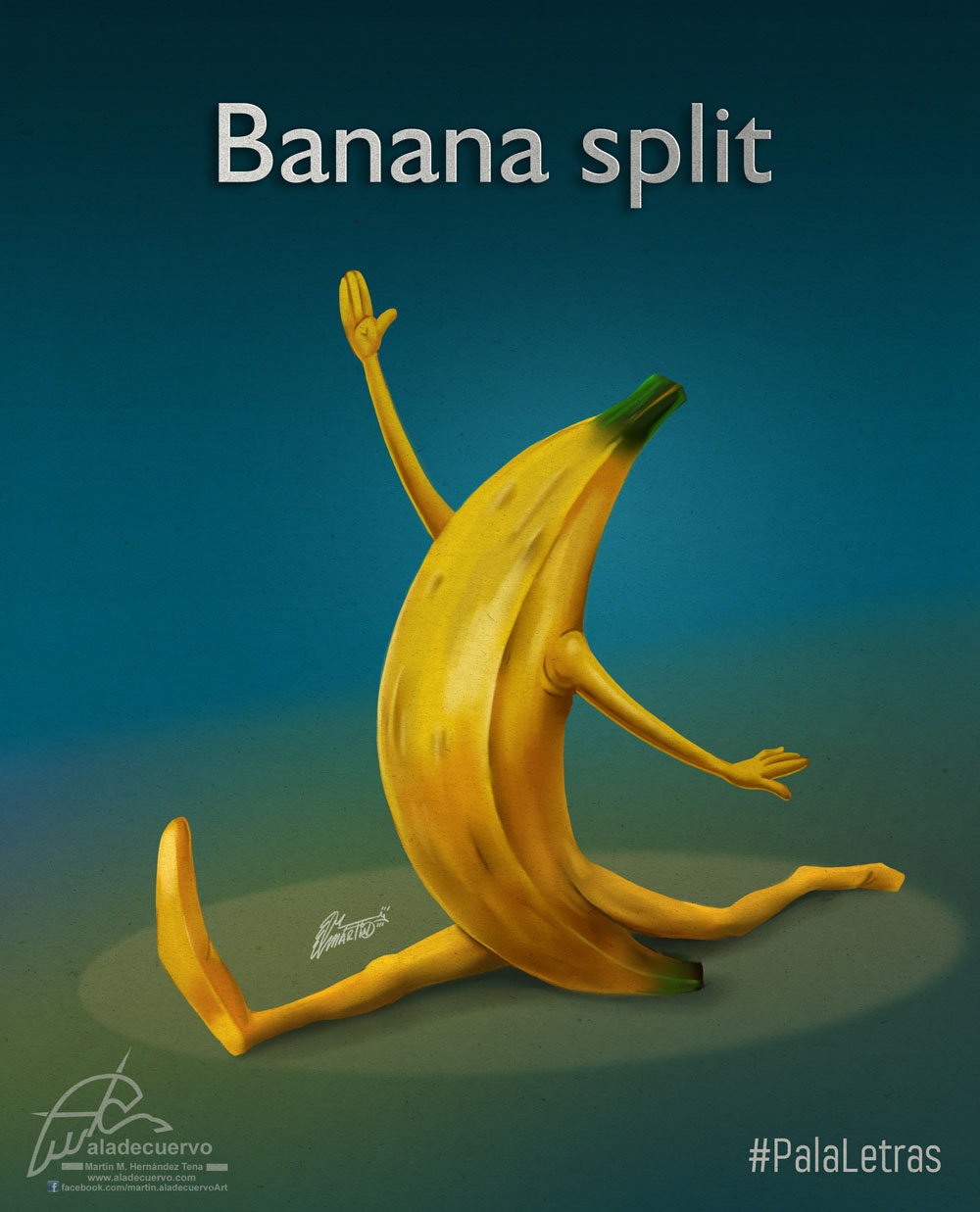 banana cartoon Cartooning  Digital Art  digital illustration humor humorous palaletras