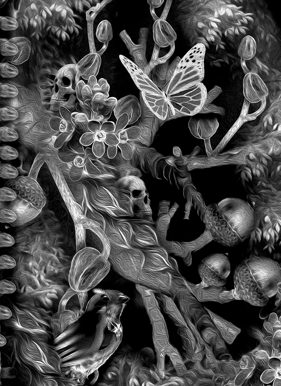 fantasmagorik nicolas obery dark curioos strange anatomie skull super heros comics iron black flower