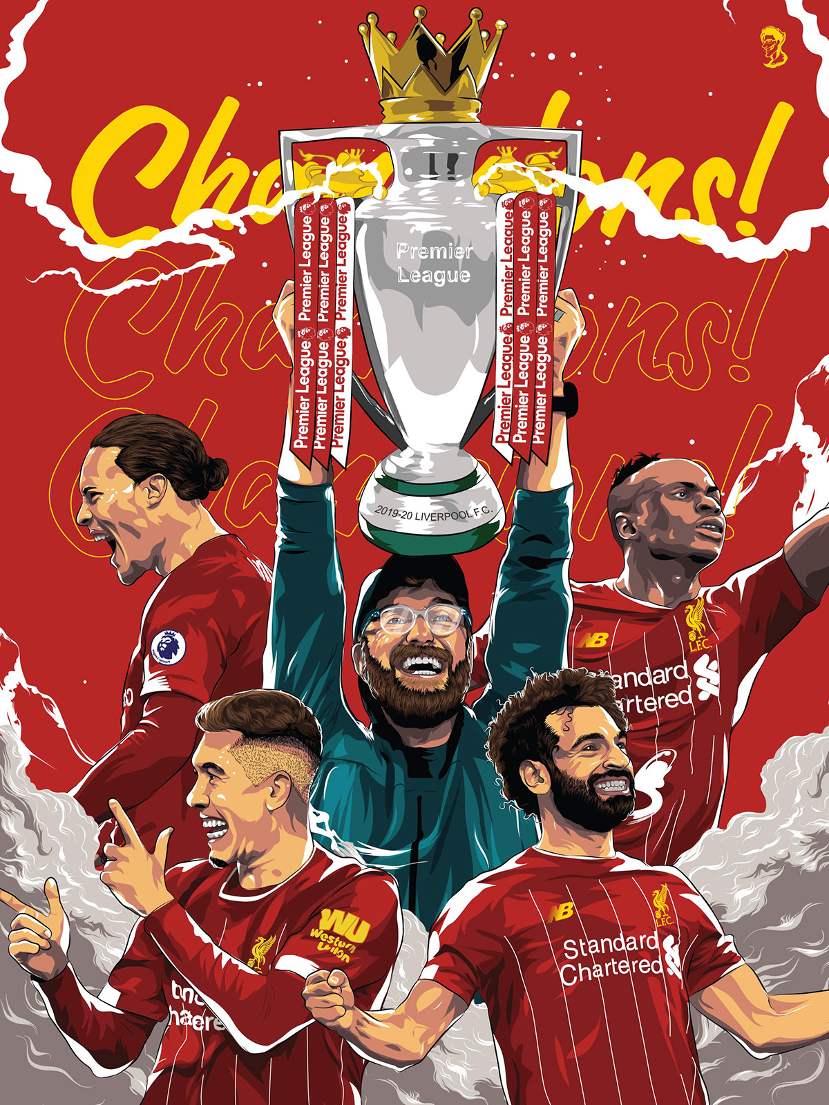 art draw Drawing  ILLUSTRATION  Liverpool poster Premier League soccer vector vector art