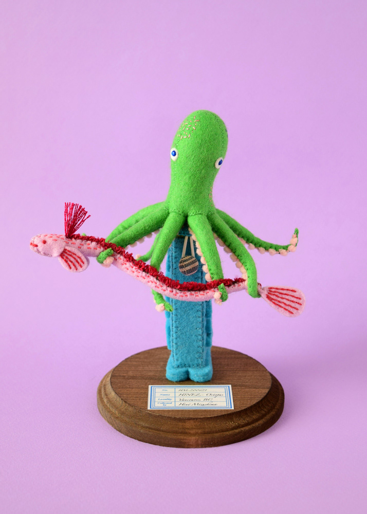art craft felt hine mizushima octopus sea creatures soft sculptures toy 水島ひね Squid