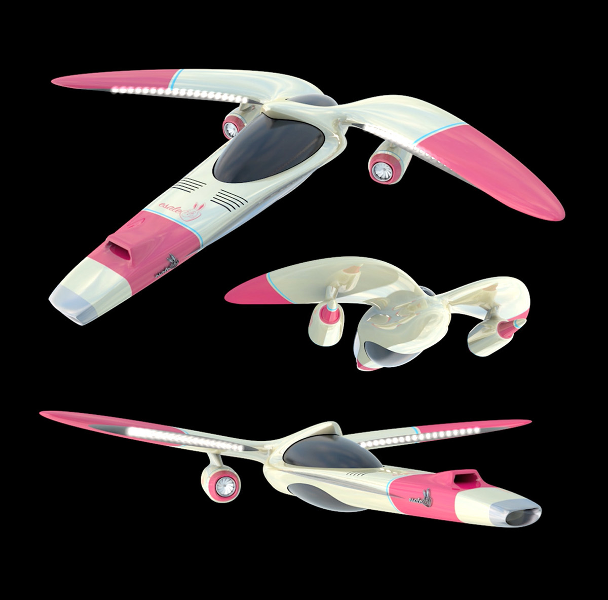 design c4d futurecar naveespacial toon lualab Aeroplane ship conceptcar 3D DUNK spaceship prototype retrofuturistic modeling