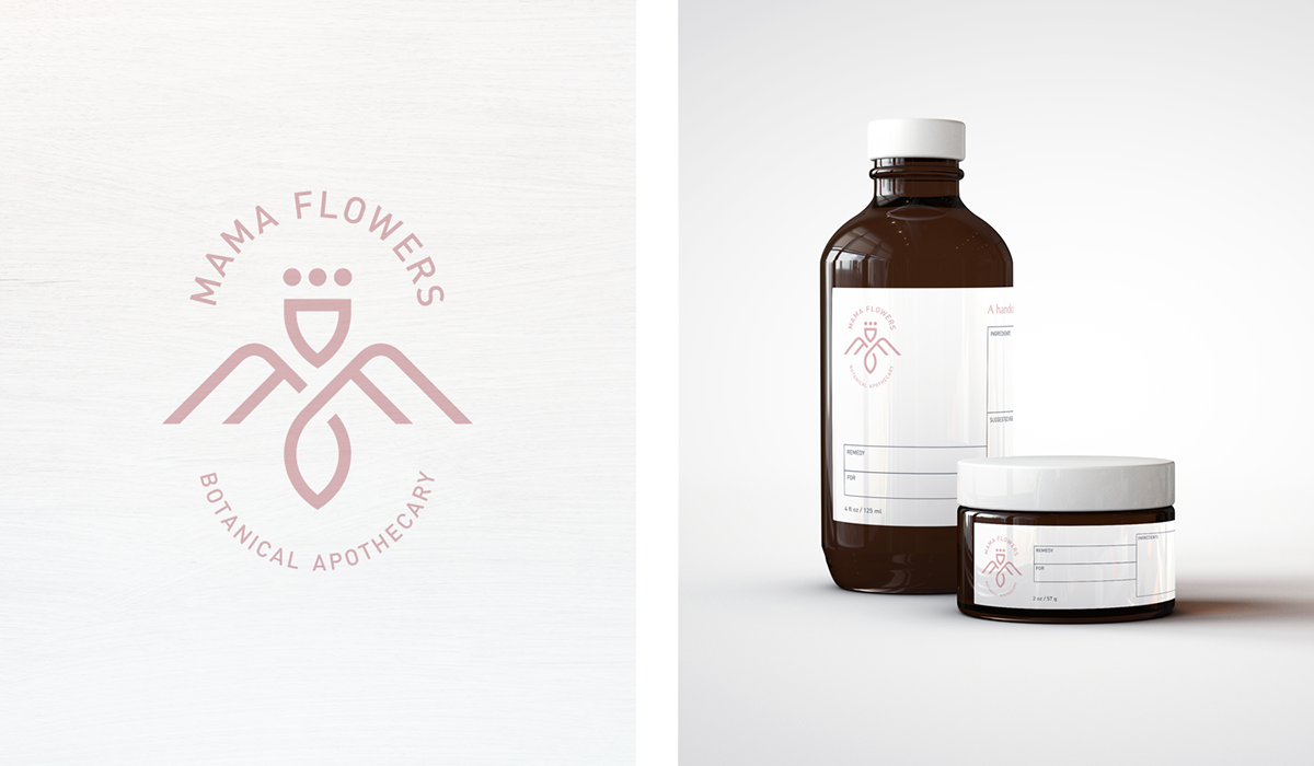 brand identity Packaging Collateral product design  social media MAMA FLOWERS 4MIGA Luis da Silva logo iconography