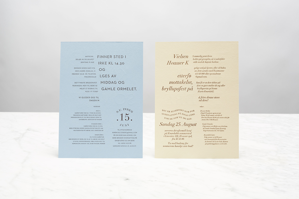 wedding invitation letterpress GF Smith colorplan