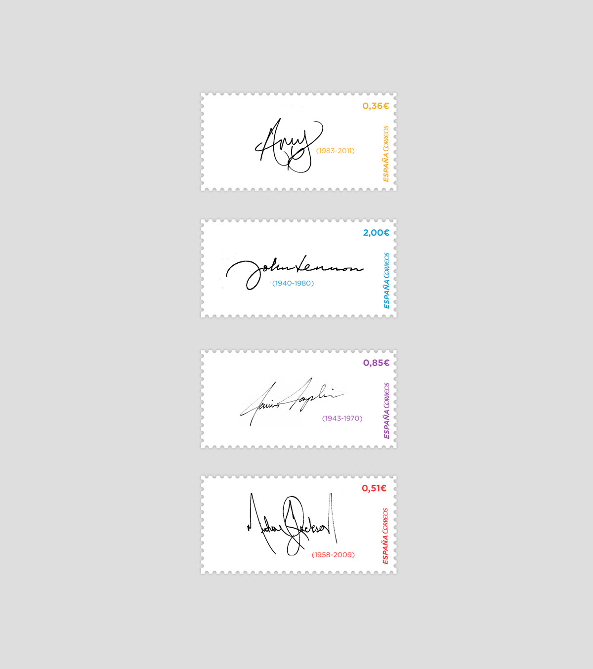 lettering postal stamp rock
