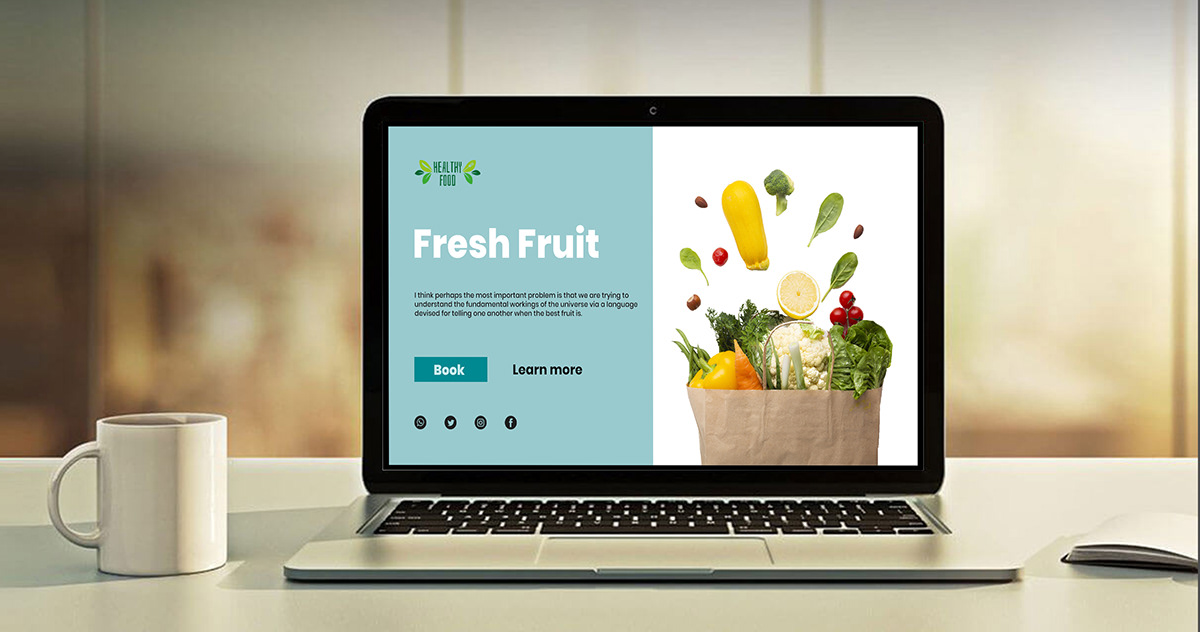Fruit vegetables classwork design Social media post banner