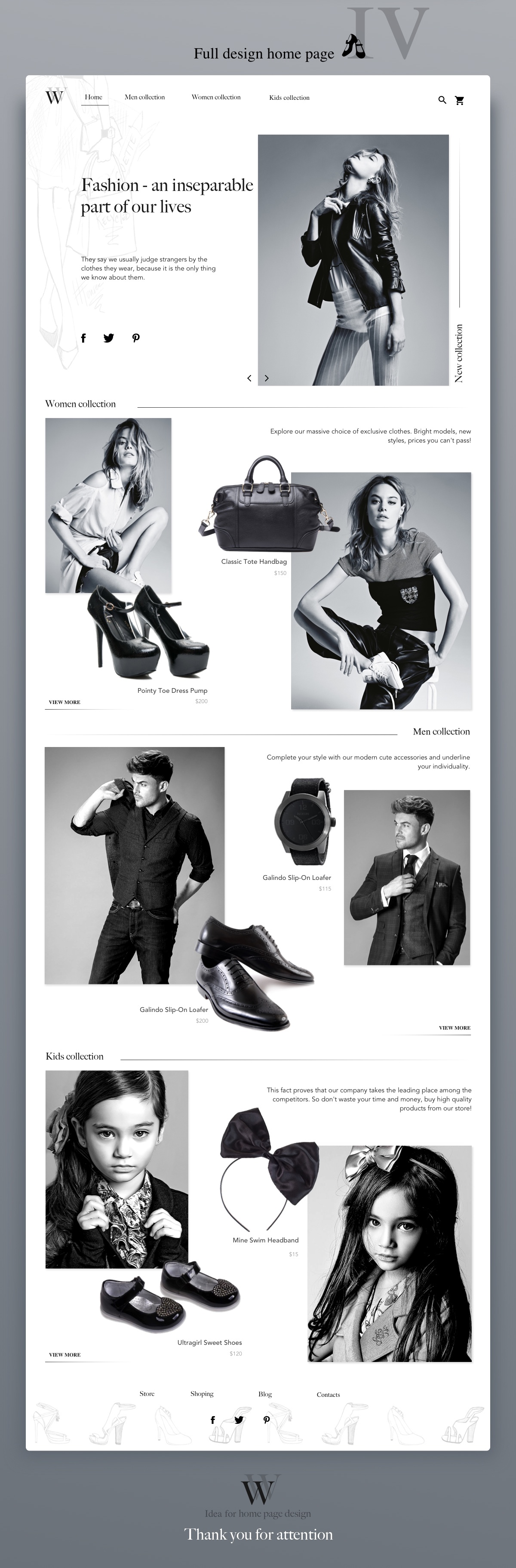 Web Website Fashion  black bnw clothes fancy homepage White
