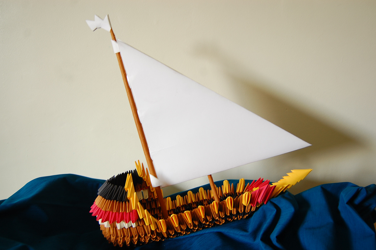 boat ship paper folding pirate ship