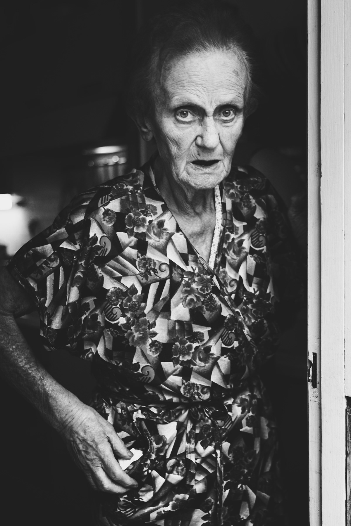 grandmother time black and white portrait personal relationship