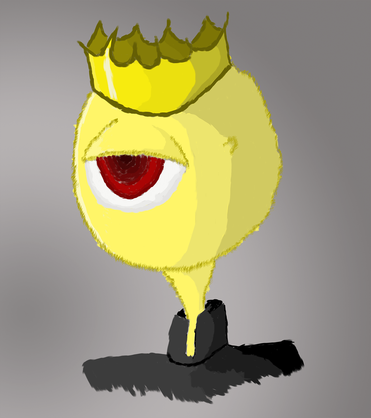 Character cartoon king one-eyed crown