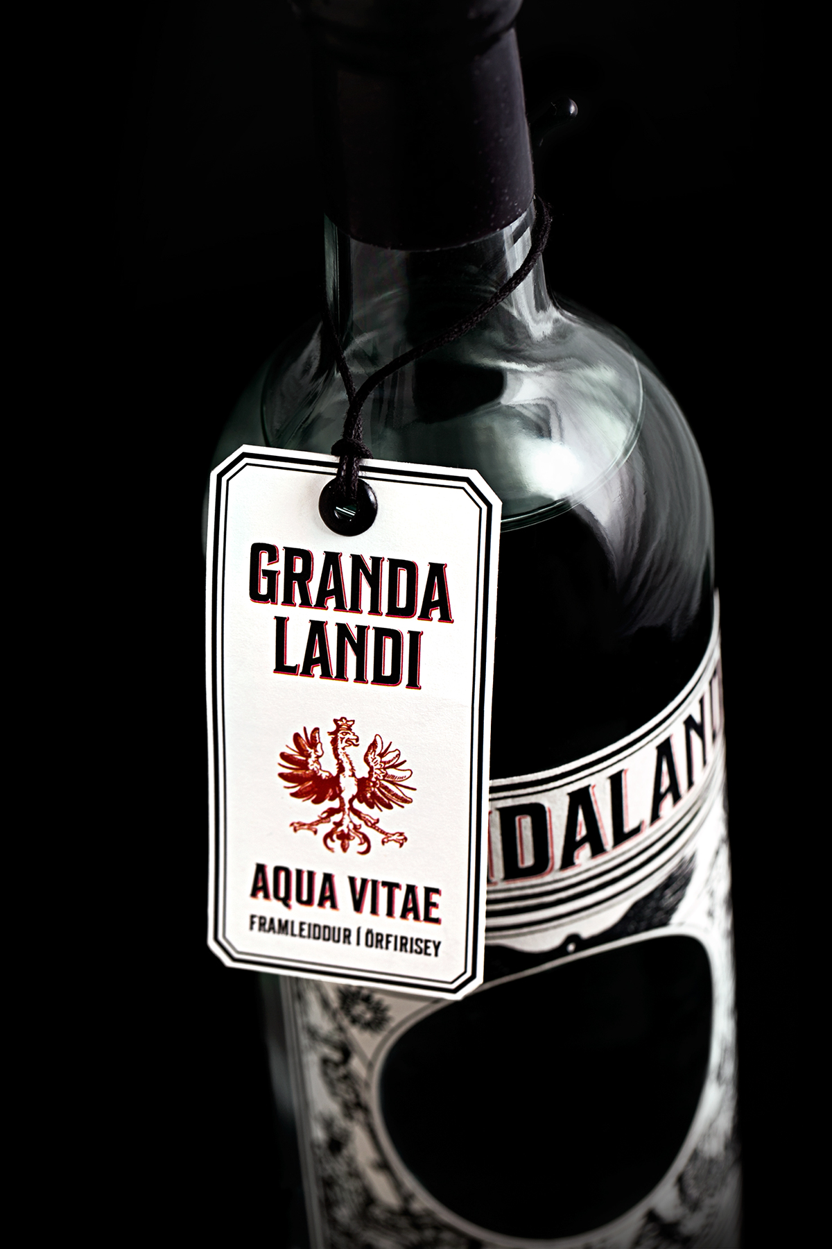 Moonshine Grandalandi alchemy hermetism aqua vitae iceland alcohol home brew Occultism Vodka Grain Alcohol Ingi Kristján moon Landi bottle
