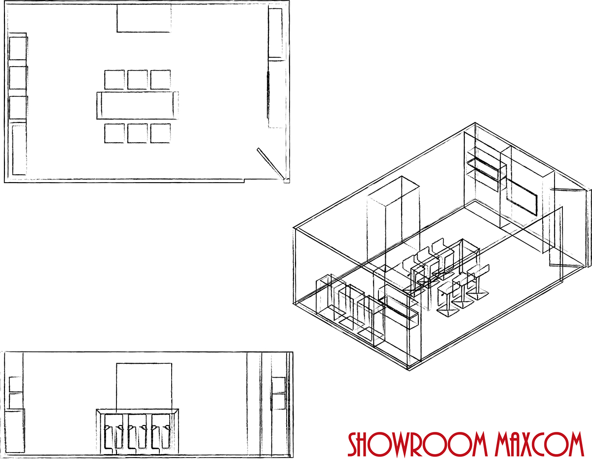mobiliario showroom diseño industrial diseño gráfico Comunicación visual ambientacion