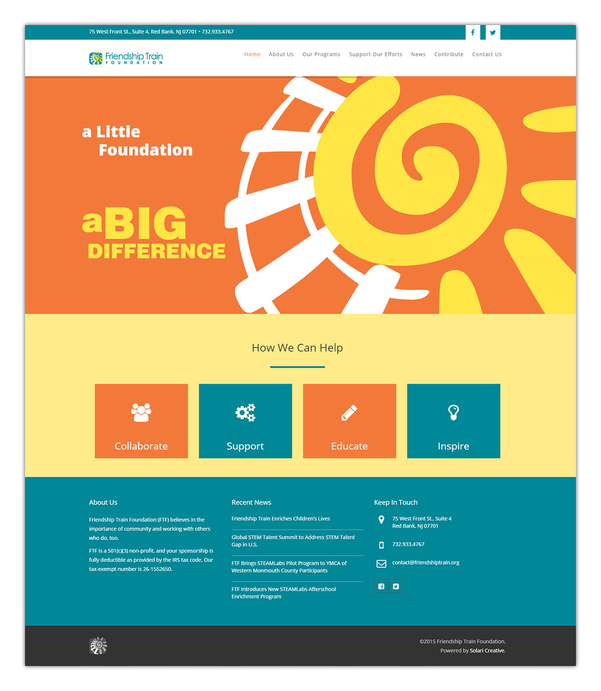 non-profit foundation friendship Sun friendship train Business Cards Schools organizations