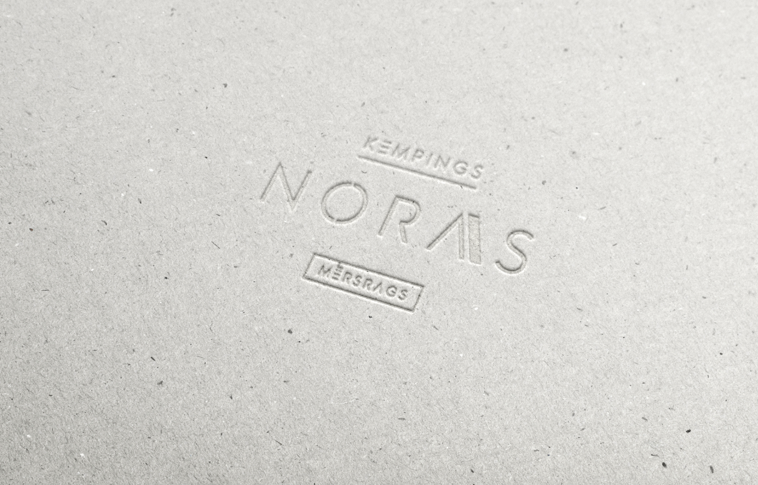 logo branding  identity camping relaxation noras mersrags guesthouse summer
