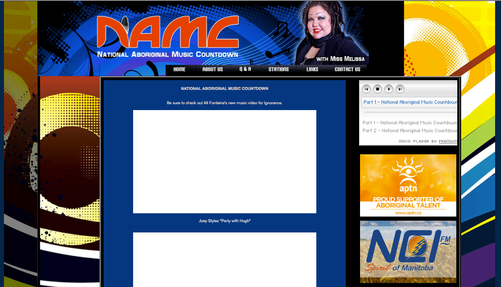 Web Banner Radio Station button NCIFM Aboriginal Music Countdown