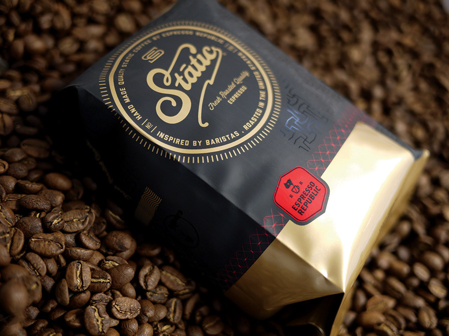Coffee package Static Coffee Coffee Bags espresso graphic design farm foil UV matte Production pattern gold silver