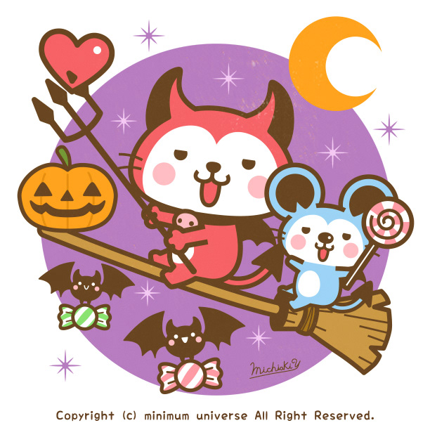 Cat devil bat mouce Halloween xmas animal Character
