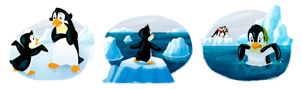 ilustracion lengua lectura cuadernillos pinguino bruja dracula editorial niños primaria