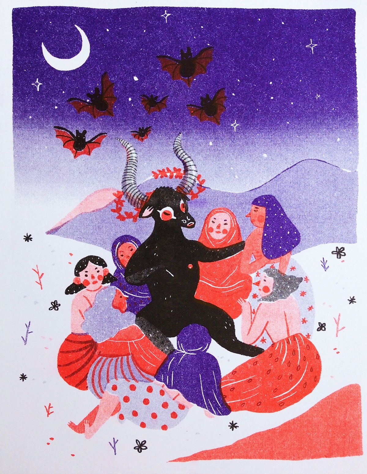 El Salvador Riso Risoprint risograph Witches goat tea Magic   evil
