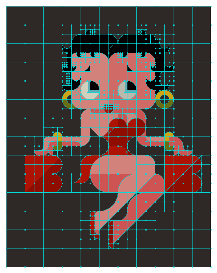 Betty Boop Betty boop fleischer sexy flat grid geometry flatdesign minimal