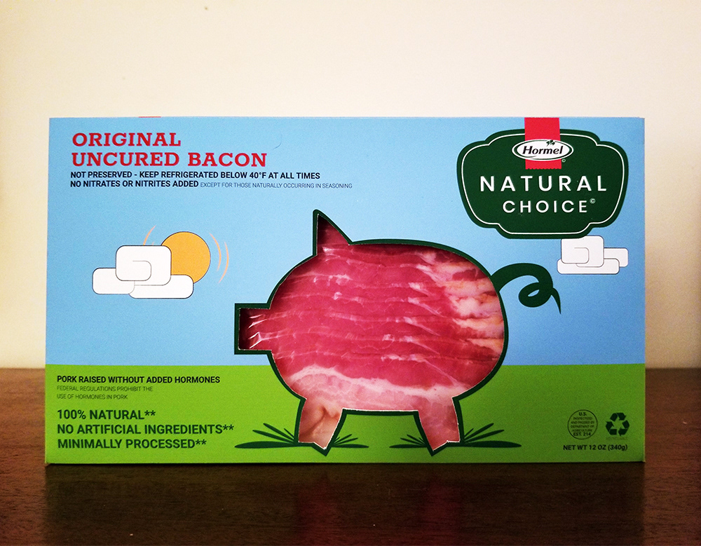 Hormel plays the bacon to it's strengths being natural and no nitrates...