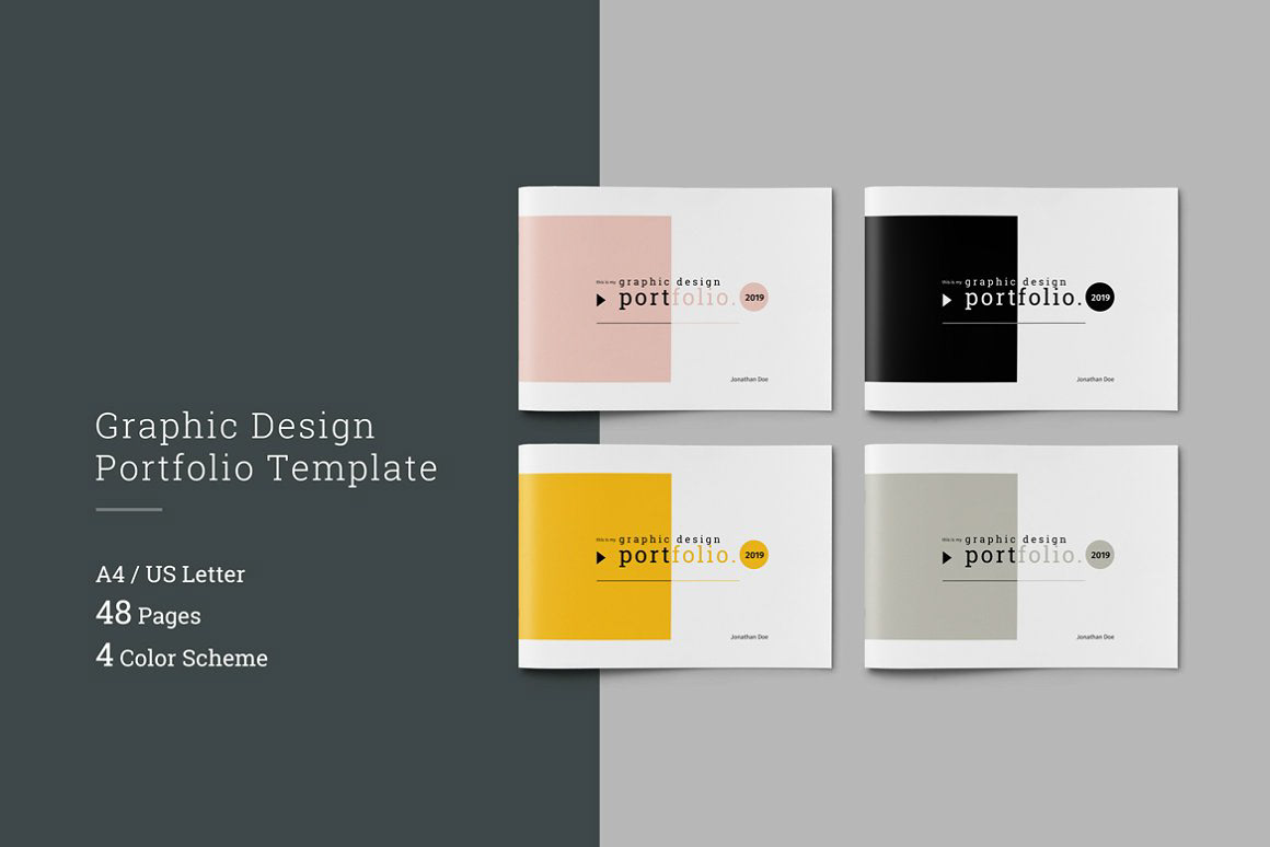 brochure clean designer graphic design  InDesign Multipurpose portfolio template