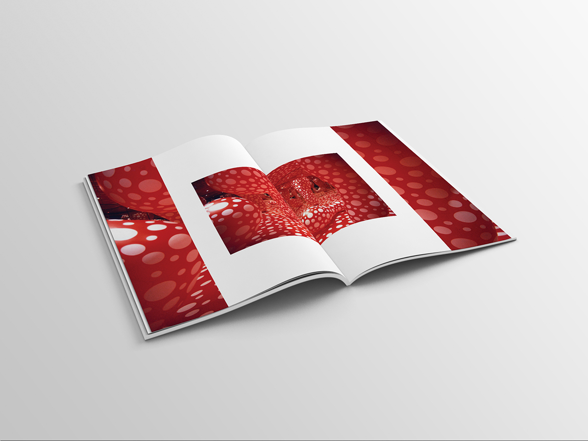 kusama yayoikusama magazine magazinedesign SCAD eternal red polkadot