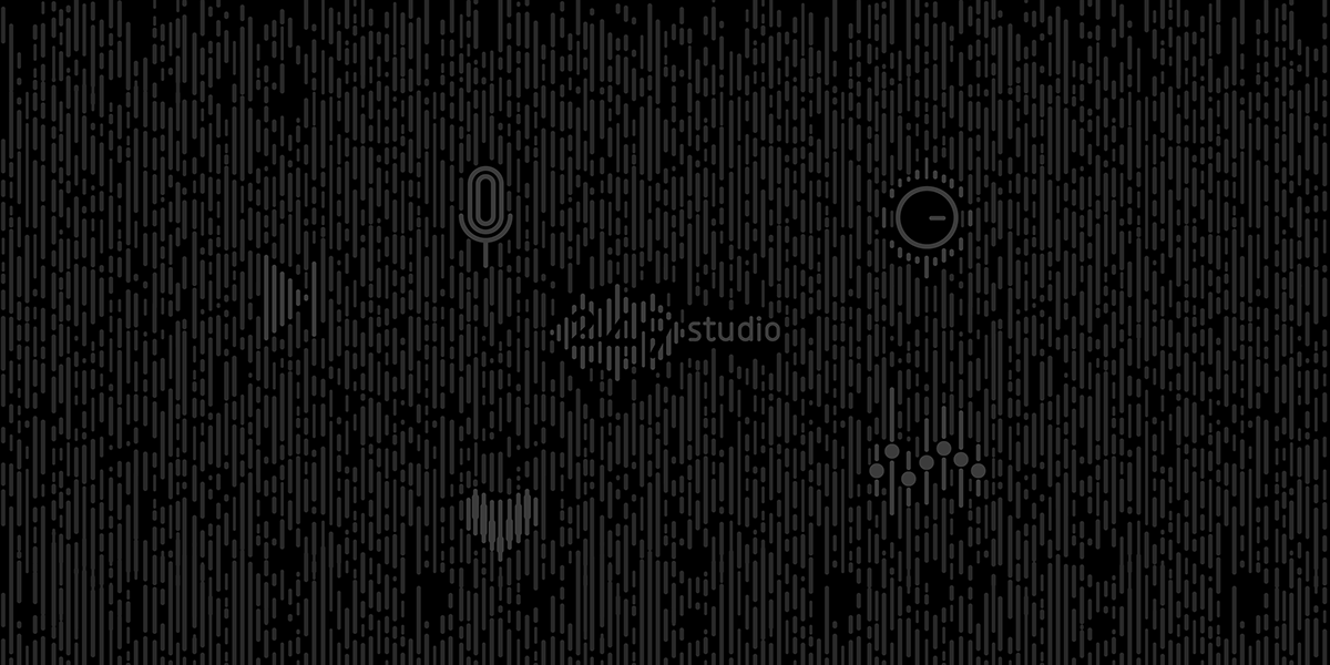 music sound studio branding  recording ILLUSTRATION  waves pattern black digital