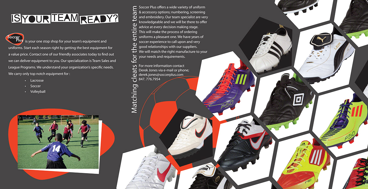 soccer soccer plus logo brochure sports sporting Sports Equipment