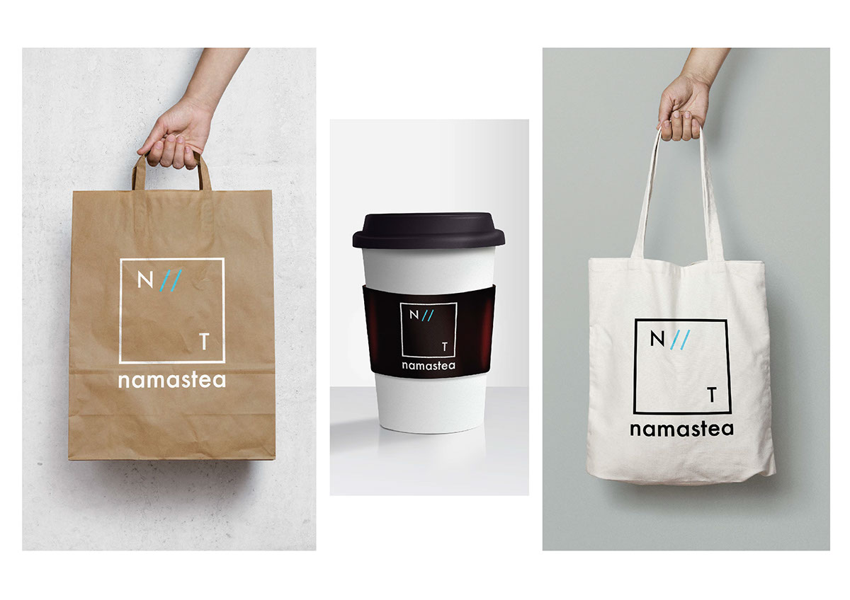 tea namaste brand Corporate Identity tea branding minimalistic